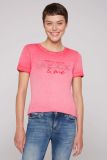 SOCCX Basic Logo T-Shirt Oil Dyed - clear red | S