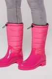 SOCCX Gefütteter Gummistiefel mit Steppschaft - neon pink | 38