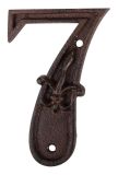 Hausnummer Zahl 7 Sieben Antik-Stil Gusseisen H12cm