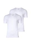 adidas 2P Active Flex Cotton 3 Stripes V-Neck T-Shirt Weiß Baumwolle Large Herren