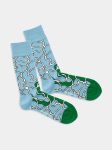 - Socken in Blau mit Wasser Motiv/Muster