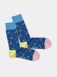 - Socken in Blau  mit Sport Motiv/Muster