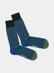 - Socken in Blau  mit Dice Motiv/Muster