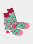 - Socken in Grün mit Schleifen Motiv/Muster