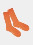- Socken in Orange mit Uni Motiv/Muster