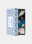 - Socken-Geschenkbox in Blau Schwarz Beige mit Tier Motiv/Muster