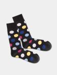 - Socken in Schwarz mit Punkte Motiv/Muster