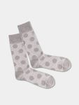 - Socken in Grau mit Punkte Motiv/Muster