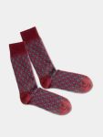 - Socken in Rot mit Dice Geometrisch Motiv/Muster