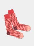 - Socken in Rot mit Dice Motiv/Muster