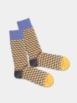 - Socken in Gelb mit Dice Motiv/Muster