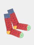 - Socken in Rot mit Motiv/Muster
