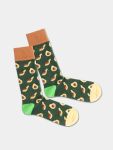 - Socken in Grün mit Früchte Avocado Motiv/Muster