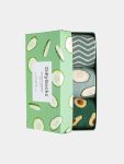- Socken-Geschenkbox in Grün mit Essen Motiv/Muster