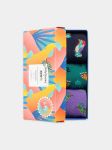 - Socken-Geschenkbox in Blau mit Tier Motiv/Muster