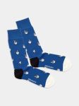 - Socken in Blau  mit Geometrisch Motiv/Muster