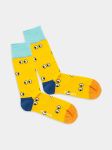 - Socken in Gelb mit Sport Motiv/Muster