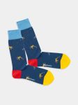 - Socken in Blau  mit Sport Motiv/Muster