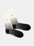 - Socken in Weiss  mit Punkte Motiv/Muster