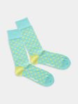 - Socken in Blau  mit Punkte Motiv/Muster