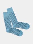 - Socken in Blau  mit Streifen Motiv/Muster