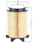 MAHLE ORIGINAL Luftfilter LX 1566 Motorluftfilter,Filter für Luft VW,AUDI,SKODA,Golf V Schrägheck (1K1),TOURAN (1T1, 1T2),Passat Variant (3C5)