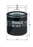 MAHLE ORIGINAL Ölfilter OC 1014 Motorölfilter,Filter für Öl FORD,VOLVO,Transit Custom V362 Kastenwagen (FY, FZ),V50 (545),XC60 (156),V70 III (135)