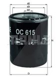 MAHLE ORIGINAL Ölfilter OC 615 Motorölfilter,Filter für Öl FORD,PEUGEOT,MAZDA,Ranger (ET),J5 Kasten (280L),BT-50 (CD, UN)