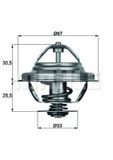 MAHLE ORIGINAL Kühlwasserthermostat BEHR TX 27 80D Thermostat,Thermostat, Kühlmittel BMW,ALPINA,3 Limousine (E36),3 Limousine (E30),3 Coupe (E36)