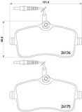 BREMBO Bremsbelagsatz P 61 109 Bremsbeläge,Bremsklötze PEUGEOT,407 SW (6E_),407 (6D_)