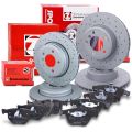 Zimmermann Sport-Bremsscheiben +Bremsbeläge vorne+hinten [Hersteller-Nr. 10702245] für BMW