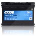 Exide EK700 70Ah 760A Start-Stop AGM Alfa romeo: Spider Vw: Golf IV, Golf VI, Golf V, Golf VII EK700