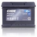 Exide EA612 Premium Carbon Boost 61 Ah 600 A Ford: Focus II, Mondeo III, Fiesta IV Nissan: Micra