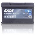 Exide EA722 Premium Carbon Boost 72 Ah 720 A Alfa romeo: Spider, GT Ford: Focus II, Mondeo III Seat: Ibiza III EA72
