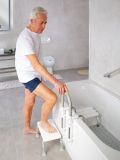 Badewannen-Einstiegshilfe Sam, weiß, PP / TPE / Aluminium