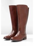 Sheego »Weitschaftstiefel« Weitschaftstiefel aus Leder, mit Stretcheinsatz