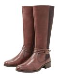 Sheego »Weitschaftstiefel« Weitschaftstiefel aus Leder, mit Krokoprägung