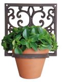Blumentopfhalter Gusseisen Antik-Braun Pflanzenhalter Wandtopfhalter 18cm