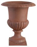 Französische Louvre Vase Amphore Gusseisen Schwer Antik-Stil Braun 20cm