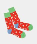 - Socken in Rot mit Weihnachten Motiv/Muster