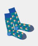 - Socken in Blau mit Tier Motiv/Muster