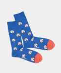 - Socken in Blau mit Hund Tier Motiv/Muster