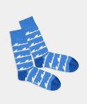 - Socken in Blau mit Wasser Motiv/Muster