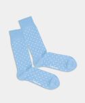 - Socken in Blau mit Punkte Motiv/Muster