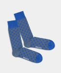 - Socken in Blau mit Punkte Motiv/Muster