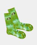 - Socken in Grün mit Batik Motiv/Muster
