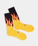 - Socken in Gelb Schwarzmit Motiv/Muster