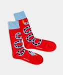- Socken in Rot mit Tier Motiv/Muster