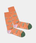 - Socken in Orange mit Tier Motiv/Muster