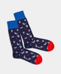- Socken in Blau mit Motiv/Muster